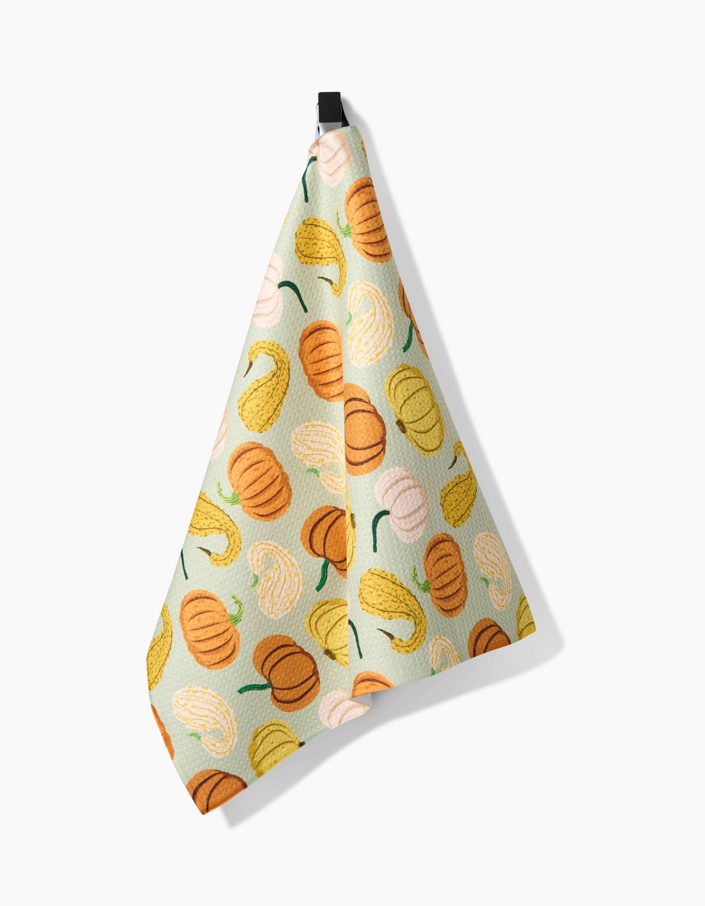 Decorative towel with pumpkin pattern on a white background