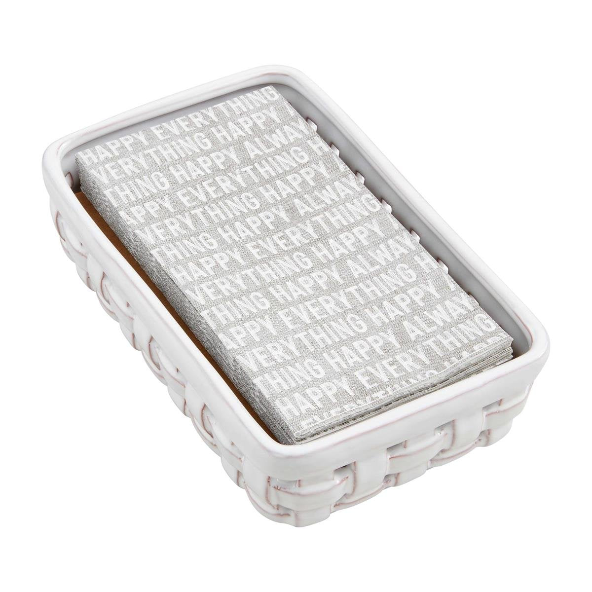 Happy Everything Rect Napkin & Caddy Set