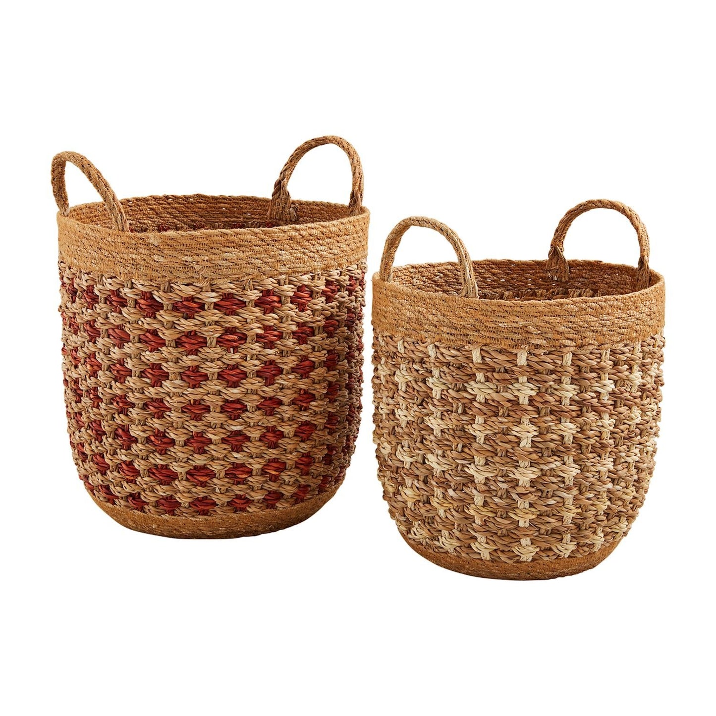 Braided Seagrass Basket with Handles - variety