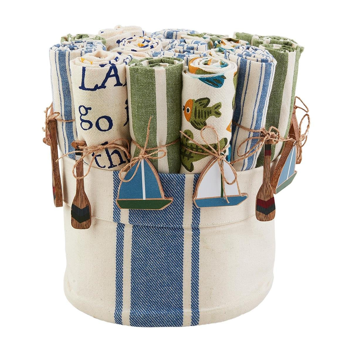 Patterned Lake Themed Towel