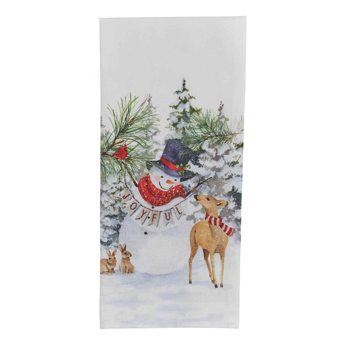 Snowman Deer Rabbit Dish Towel