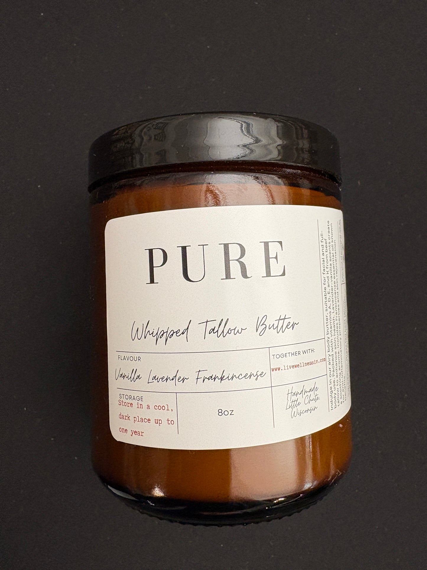 Pure Whipped Tallow Butter - Vanilla Lavender Frankincense