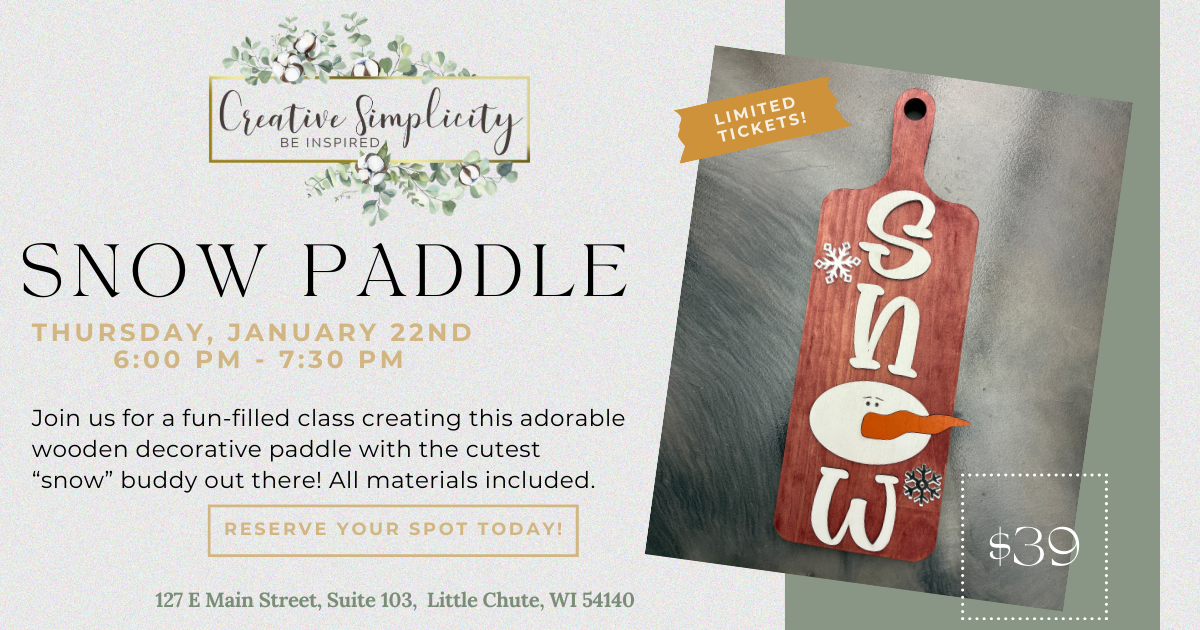 Snow Paddle Class - Thursday, Jan. 22nd