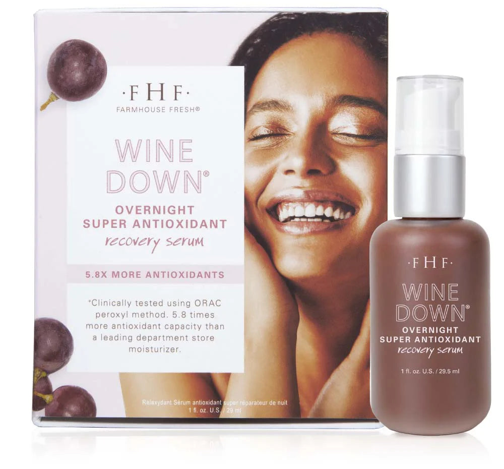 Farmhouse Fresh Wine Down Overnight Super Antioxidant Recovery Serum 1 oz