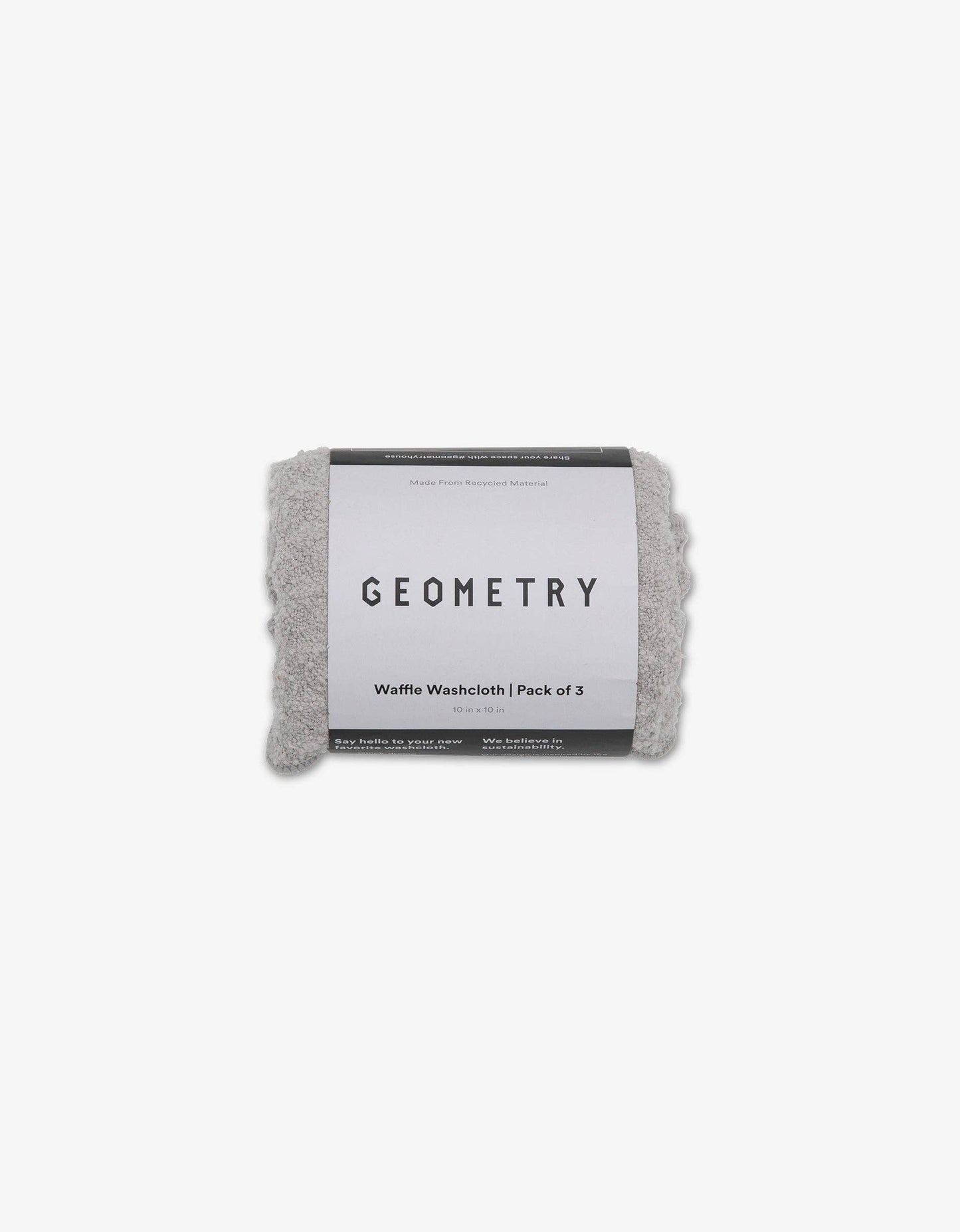 Stone Waffle Washcloth Set by Geometry Brand