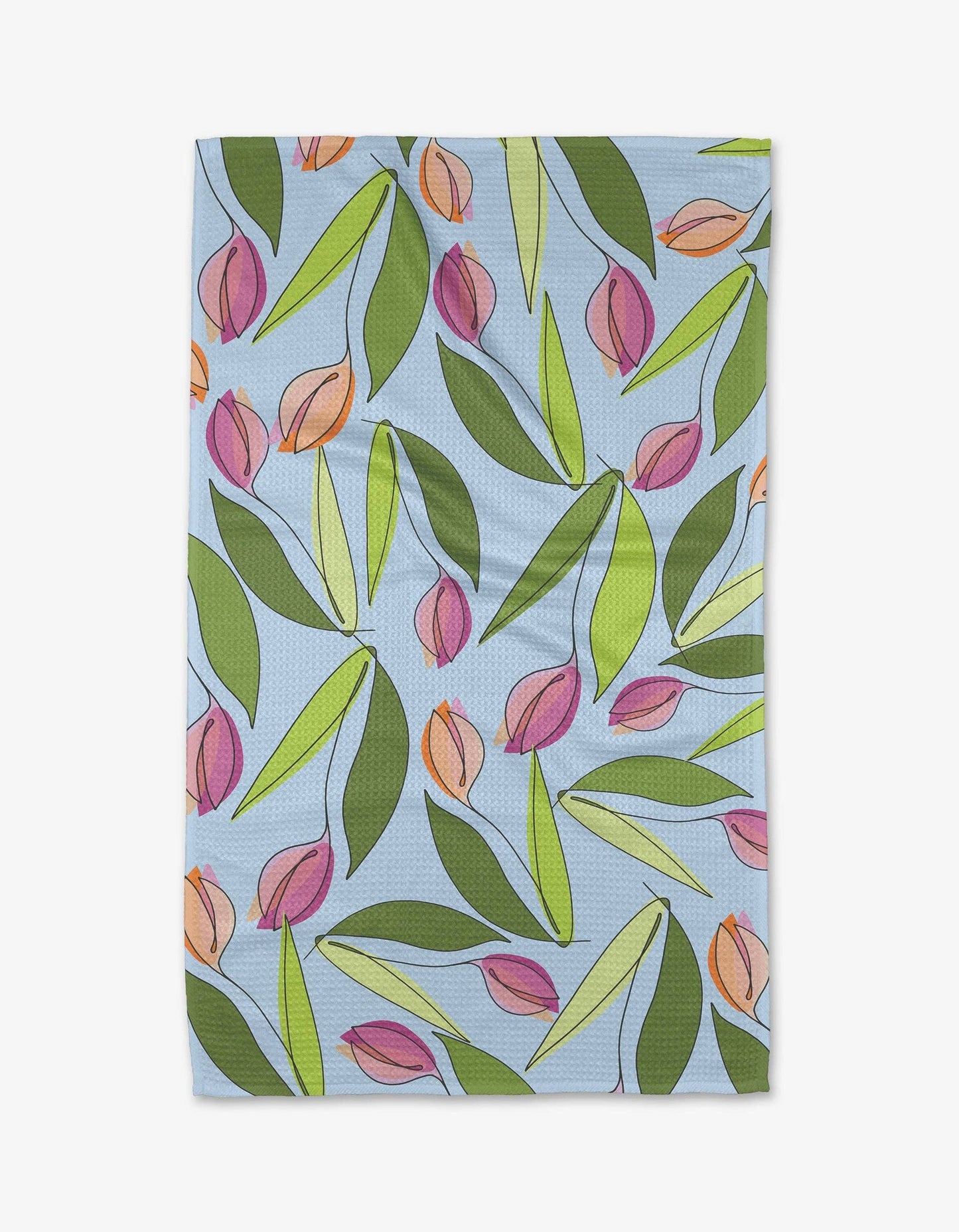 Geometry May Flowers Tea Towel