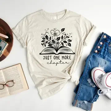 Just One More Chapter Floral T-shirt