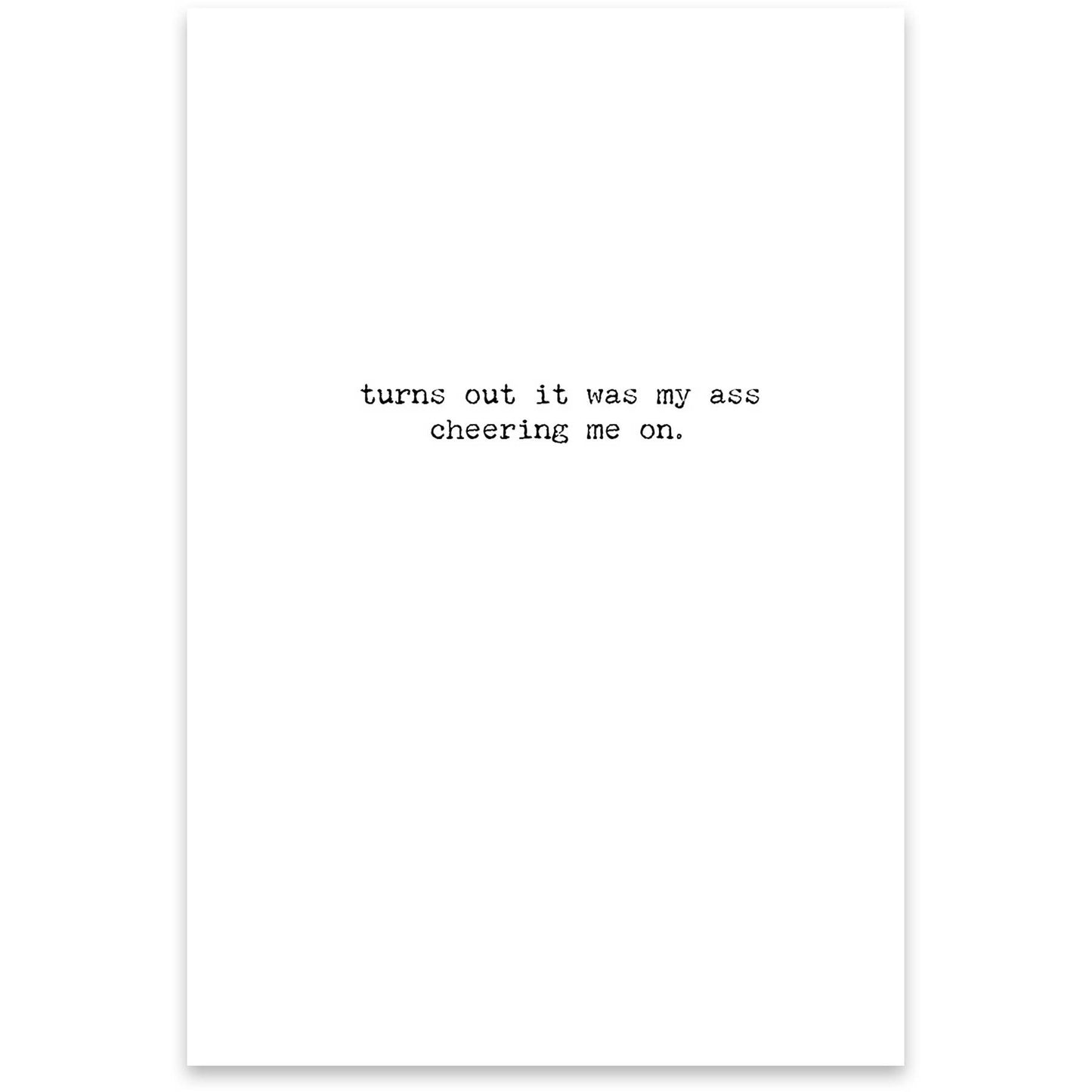 Black text on a white background with a humorous message.