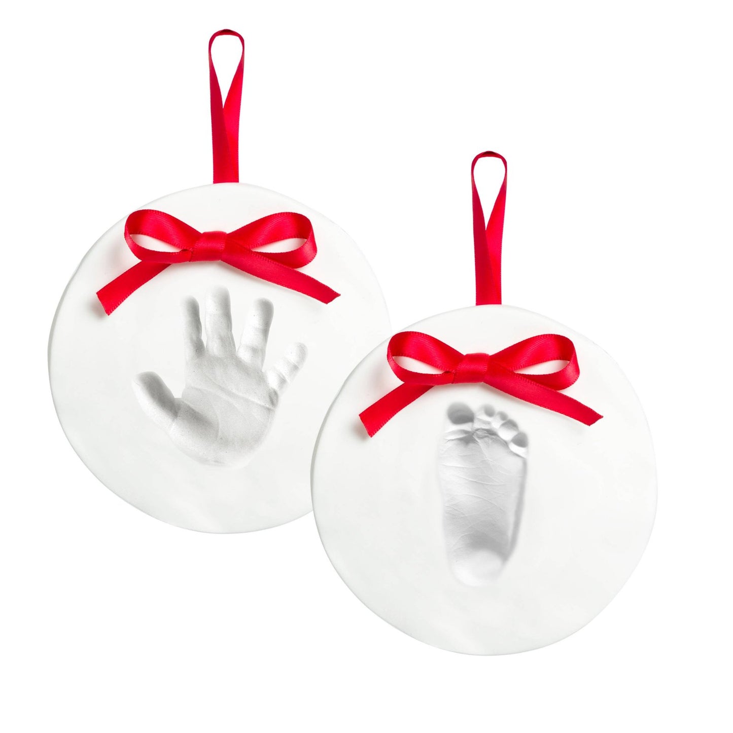 Baby Prints Hanging Keepsake Ornament - set of 2