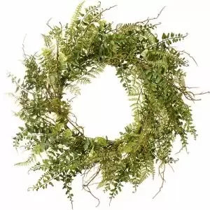 Fern & Eucalyptus Wreath 24" Green