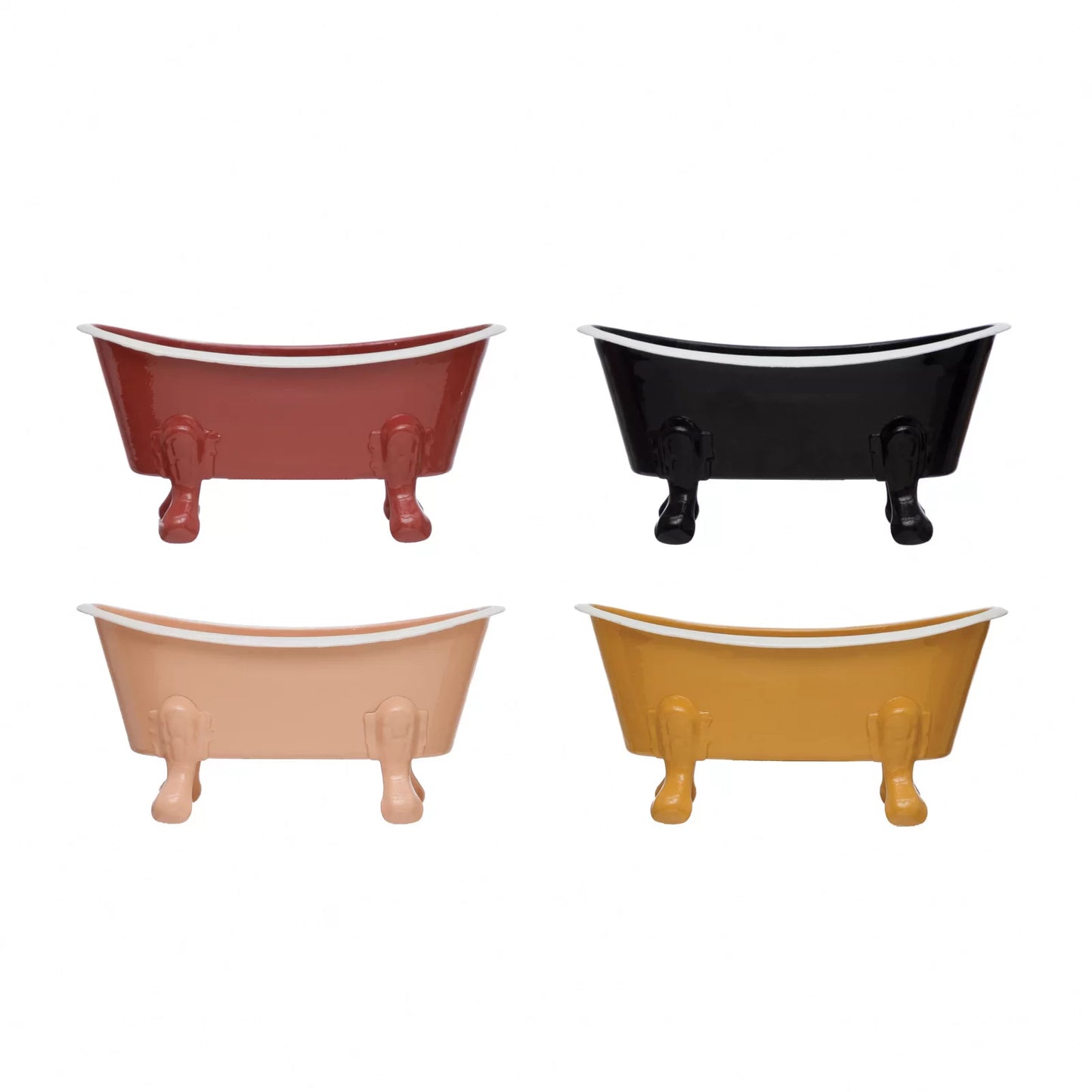 Metal Bathtub Soap Dish - Variety of Colors