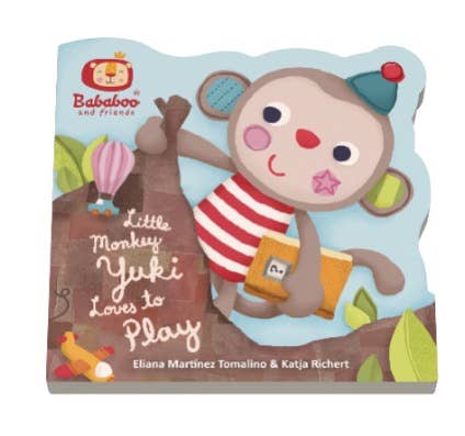 Children's book cover featuring a monkey character named Yuki with a bear and butterfly illustration.