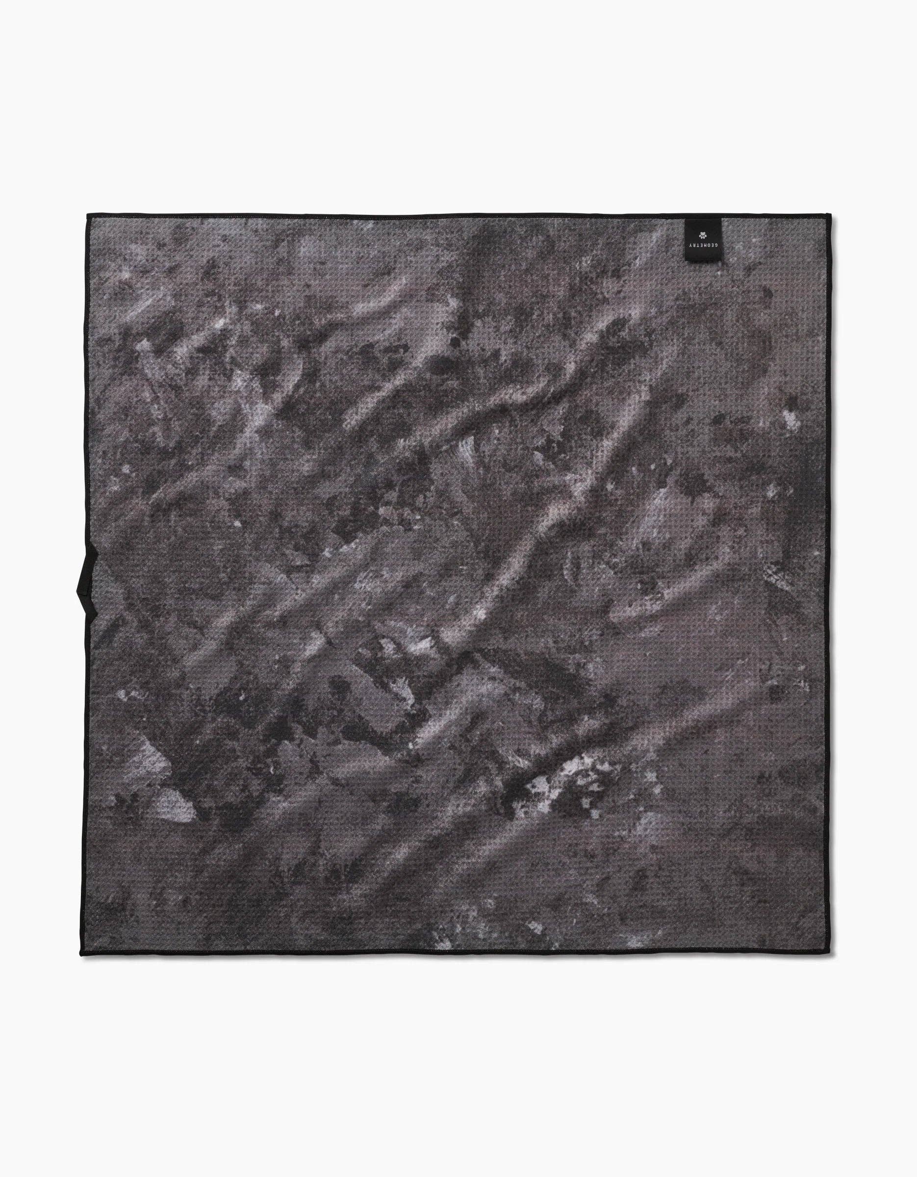Geometry Dog Towel black towel on a white background