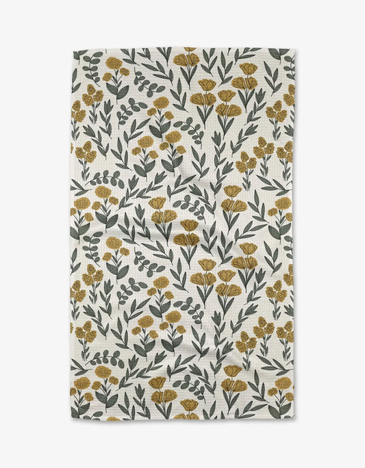 Floral patterned fabric swatch on a white background