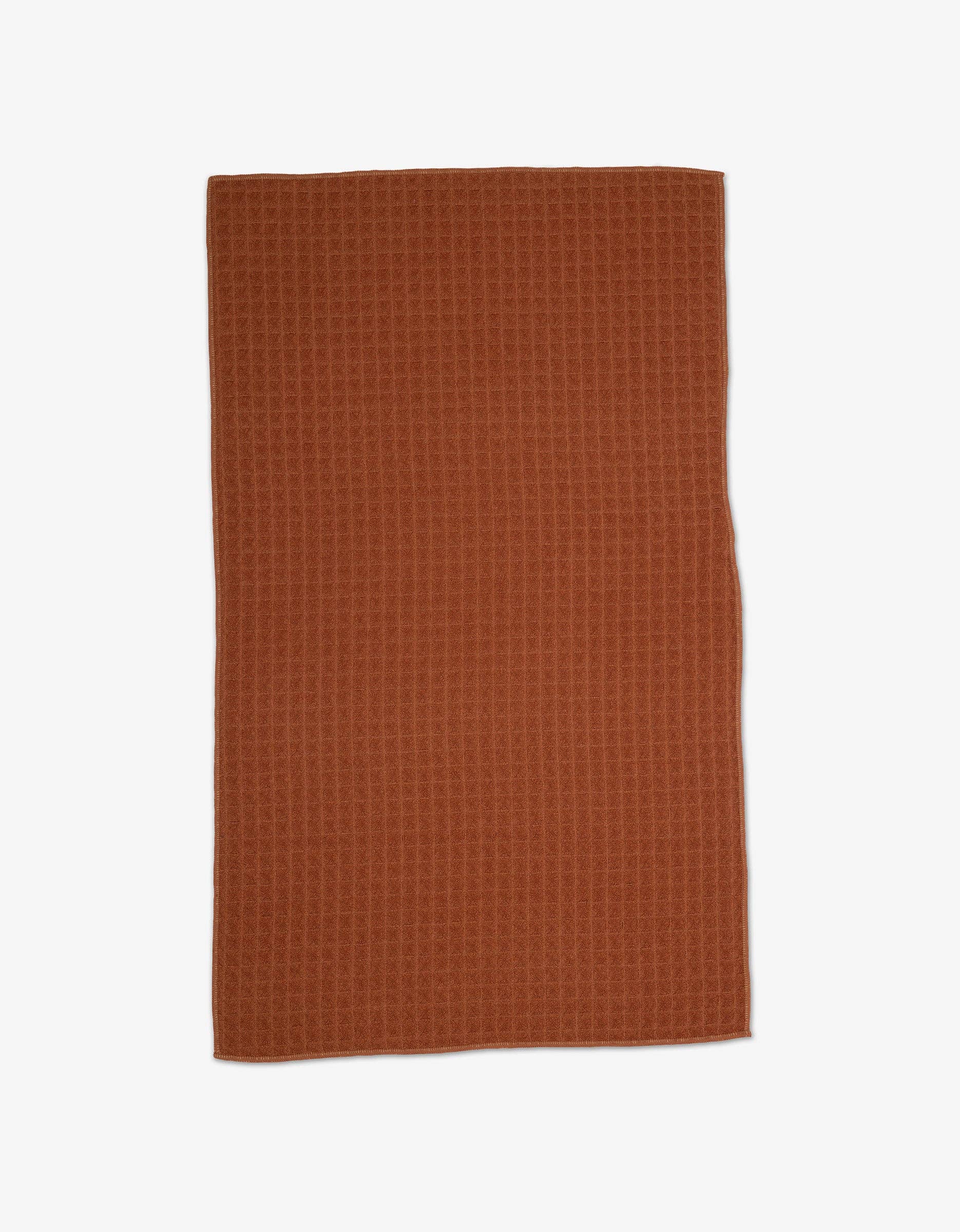  Geometry Waffle Bath Towel Clay  on a white background