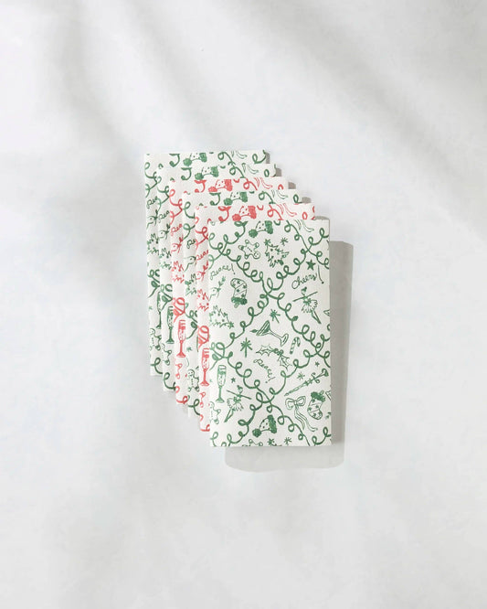 Set of three patterned Geometry  Not Paper Towels stacked on a white background