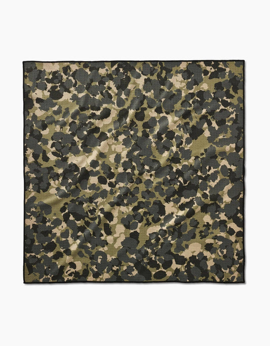 Geometry Camouflage-patterned rug on a white background
