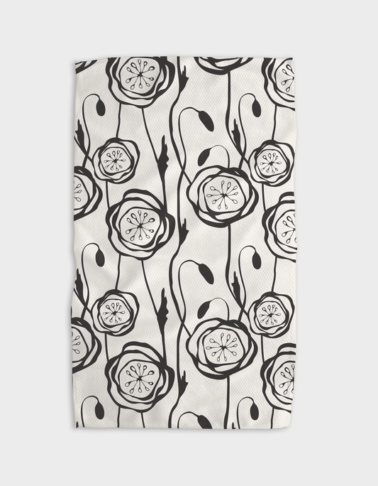 Geometry Kitchen Tea Towel Smell the Flowers