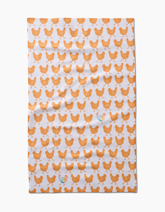 Geometry Kitchen Tea Towel Fun Spring Chicks