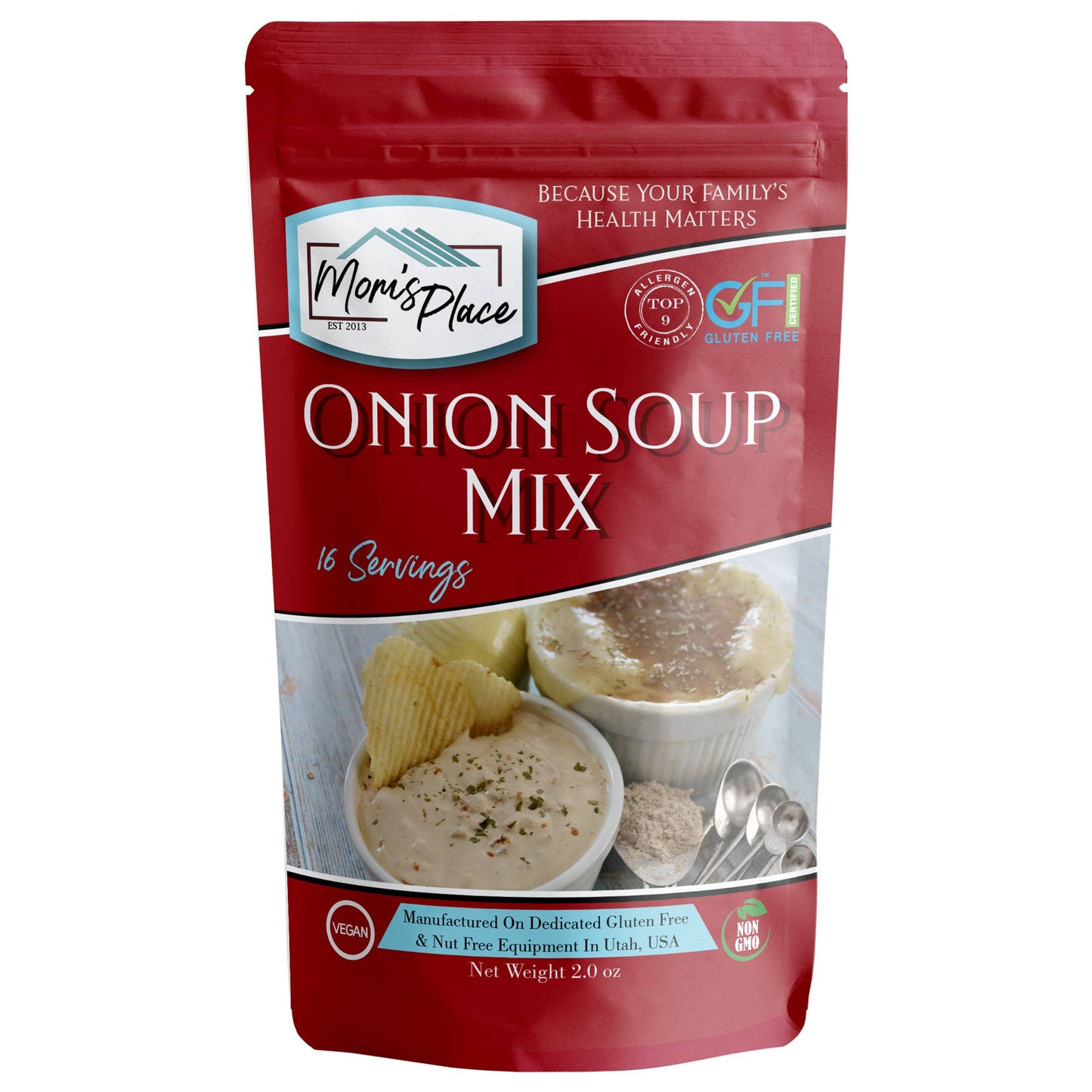 Mom’s Gluten-Free Onion Soup Mix, Dairy-Free, Allergen-Free