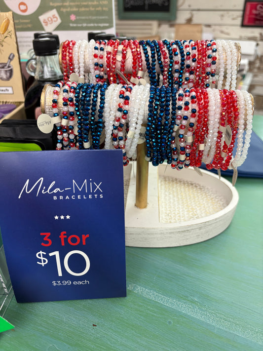 Mila & Mix RWB gemstone bracelet