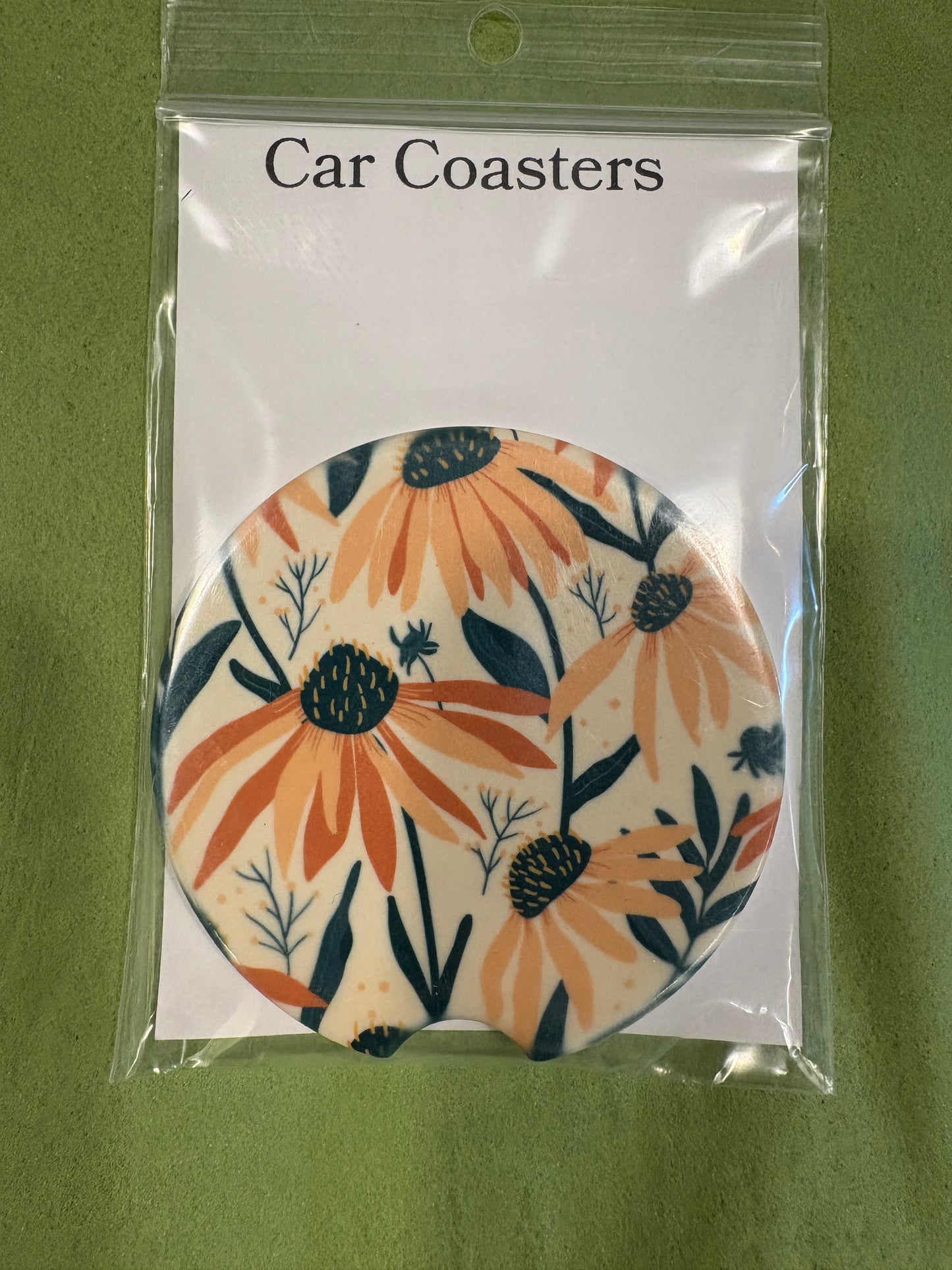 Car Coaster Brown Eyed Susan Flowers