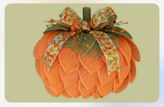 Burlap Pumpkin Wreath