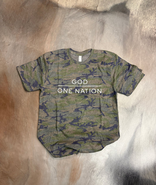 One Nation Under God Camo T-shirt