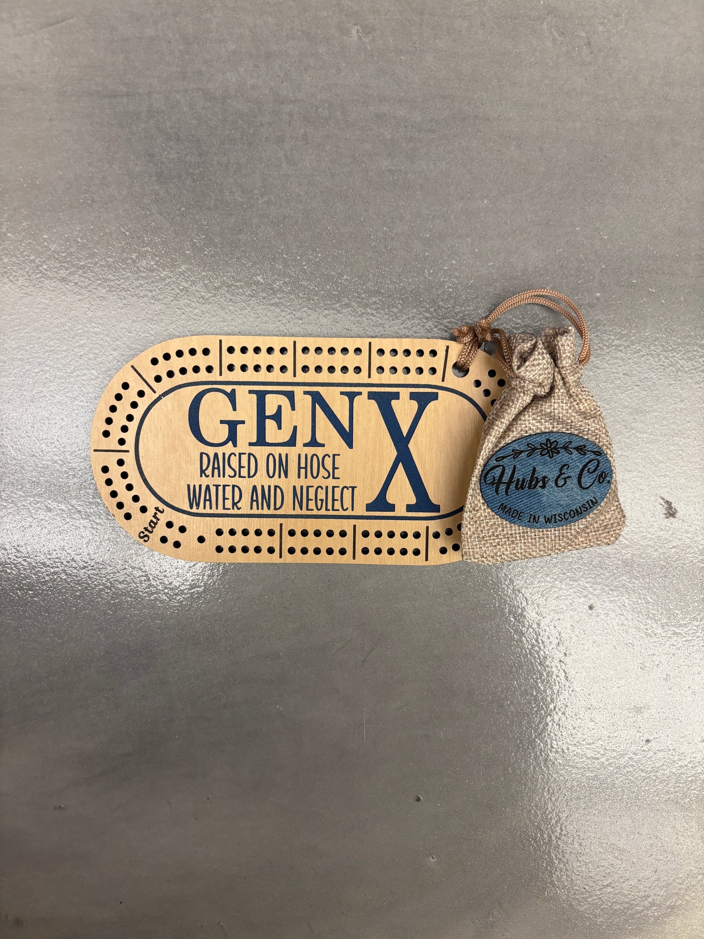 GENX branded cribbage board 