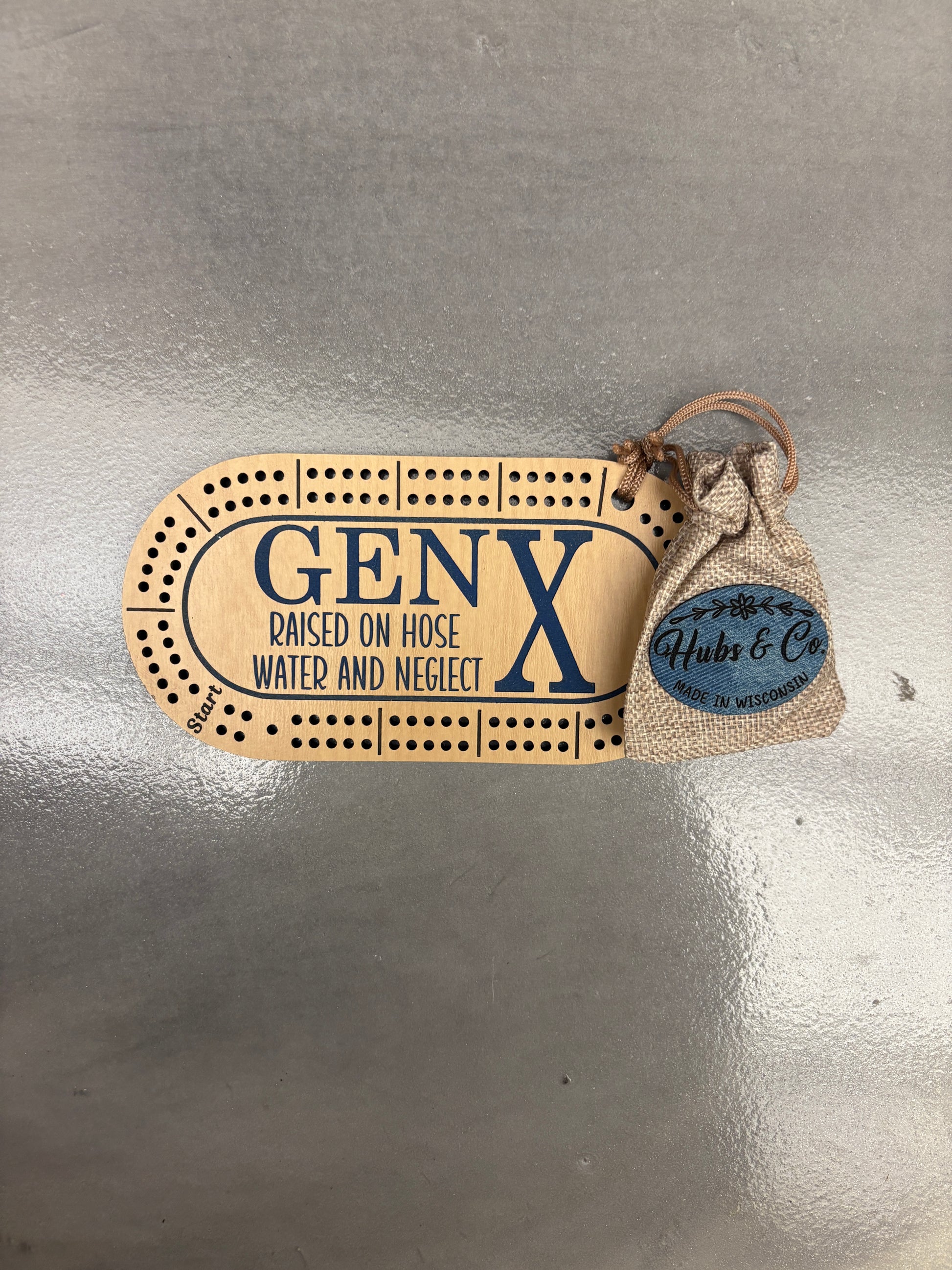 GENX branded cribbage board 