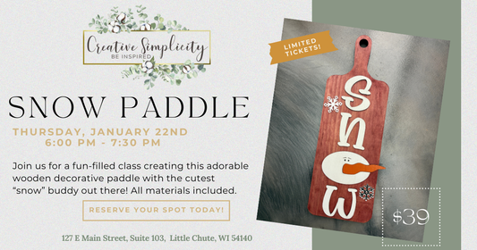 Snow Paddle Class - Thursday, Jan. 22nd