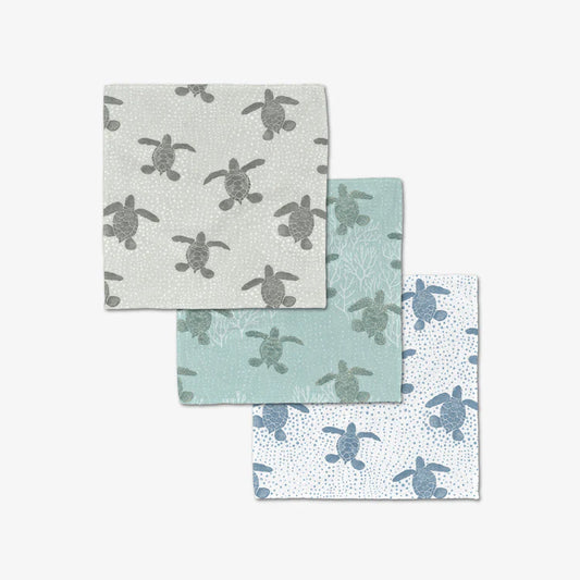 Geometry Luxe Washcloth Sea Turtles