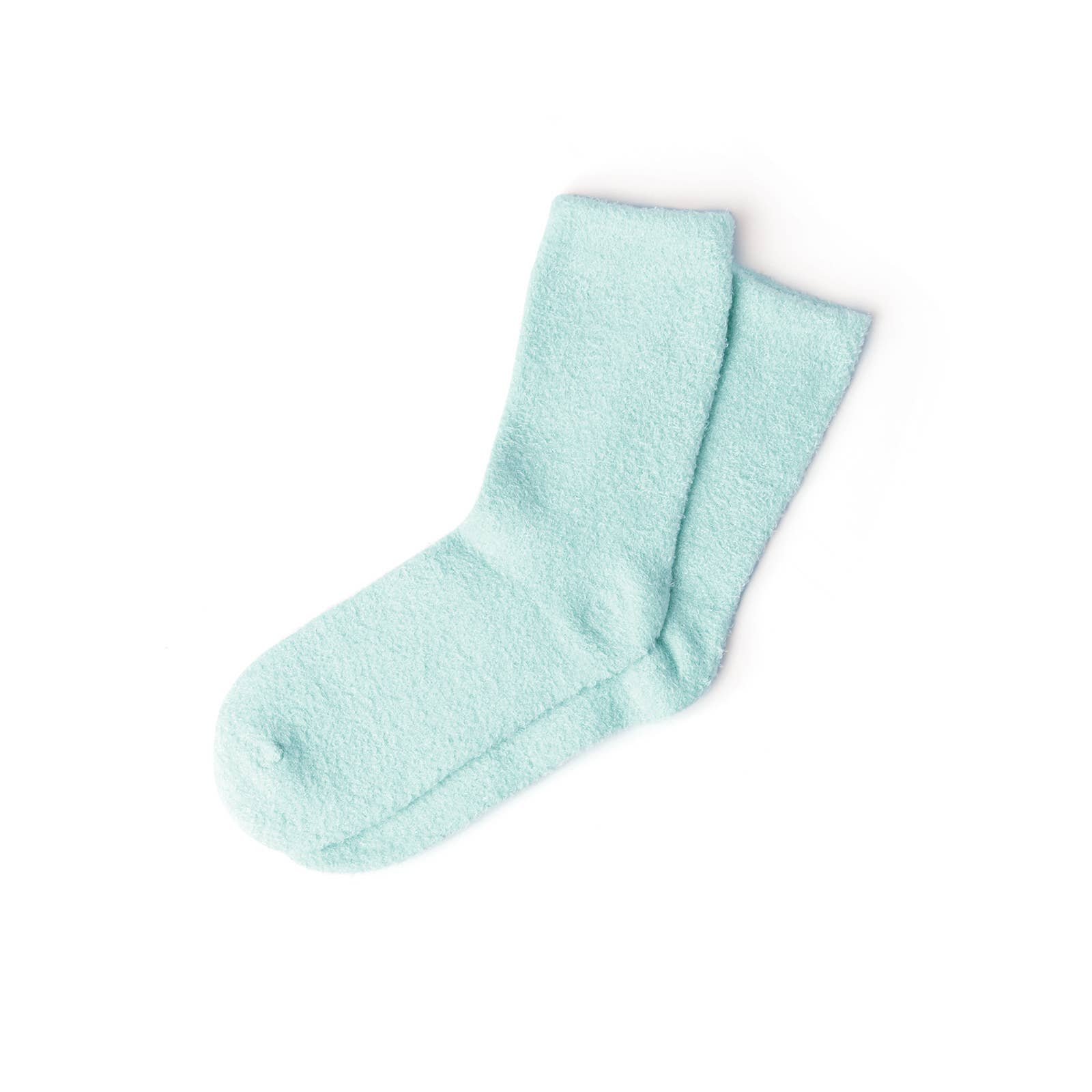 Light blue socks on a white background
