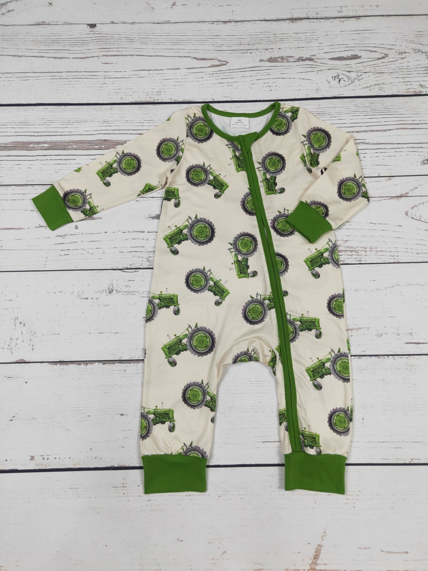 Baby Boy Farm Zip Romper