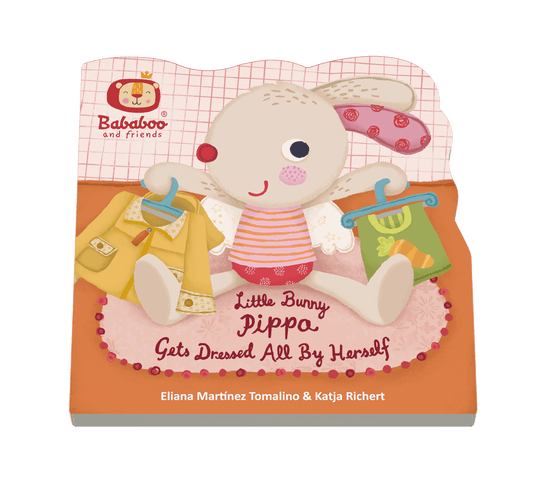 Book cover of 'Little Bunny Pippa Gets Dressed All by Herself' by Bababoo and friends