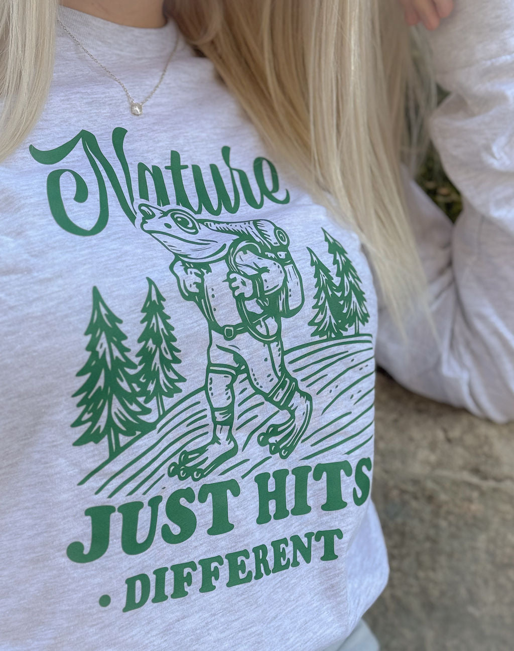 Nature Just Hits Frog Long Sleeve Tee