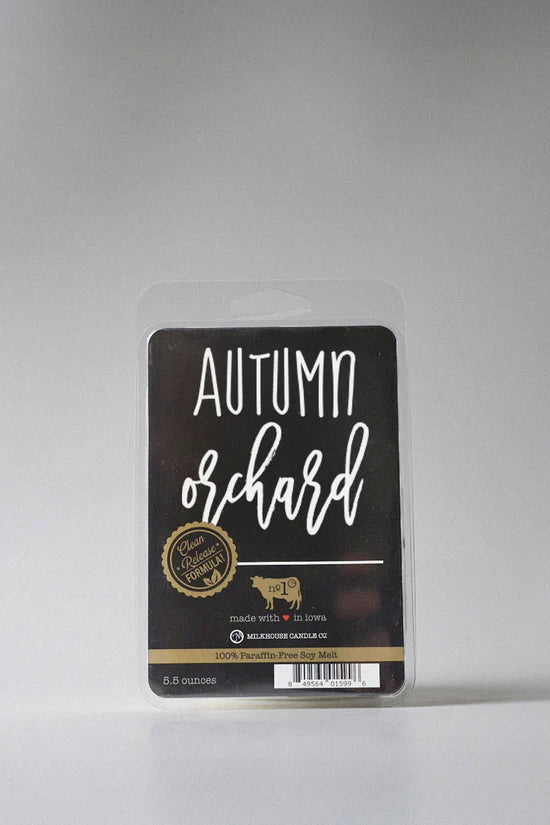 Packaged product labeled 'Autumn Orchard' on a gray background