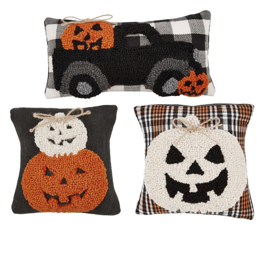 Halloween Hooked Mini Pillows - variety